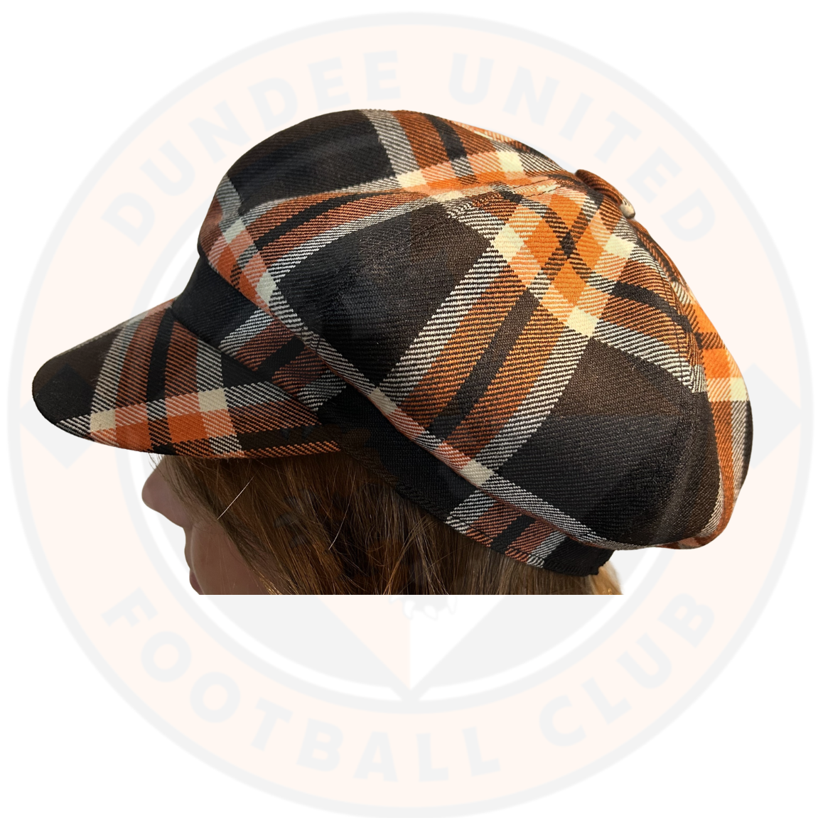Ladies Official Dundee United FC Tartan Baker Boy Hat