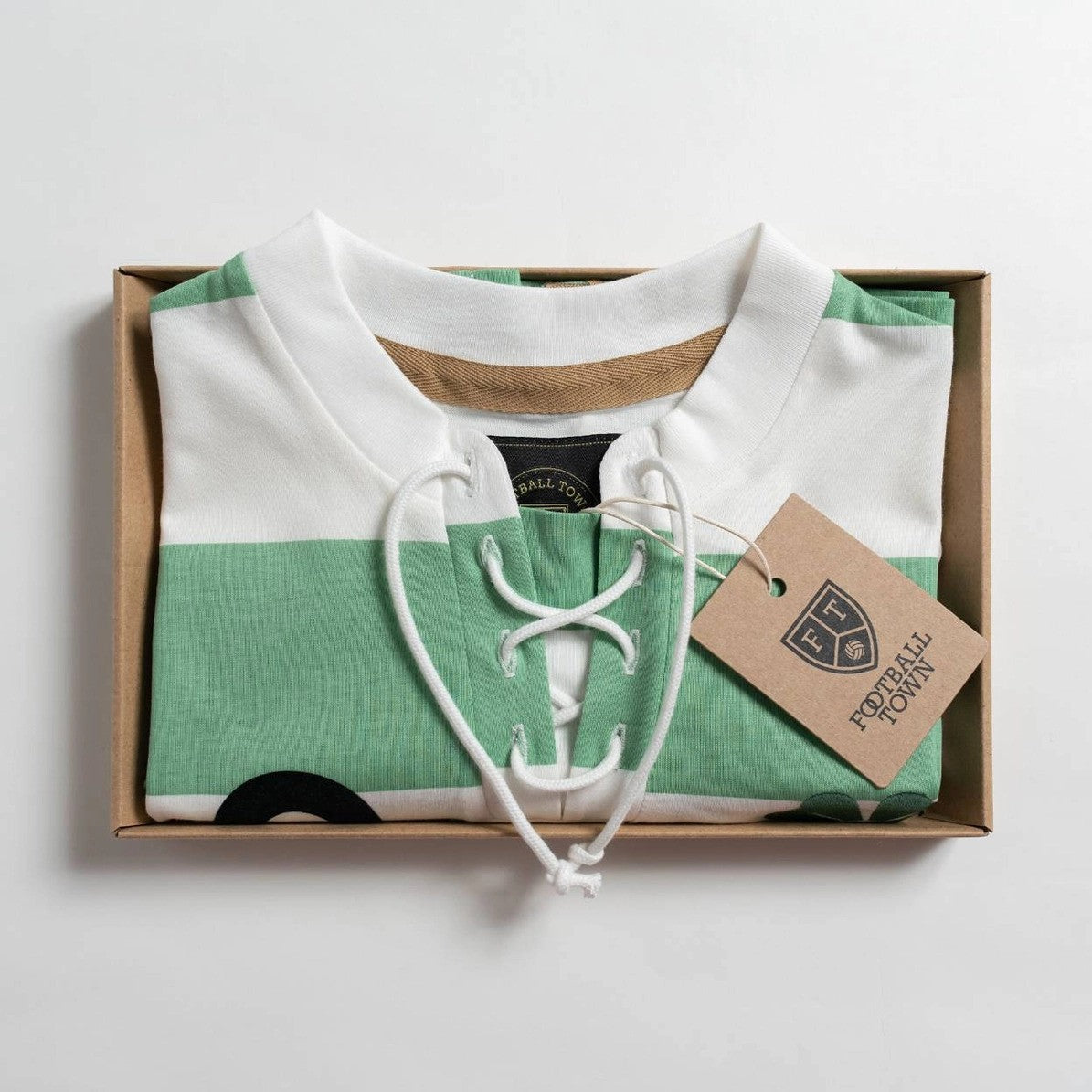 Football Town Unofficial Retro Celtic Top With Laces
