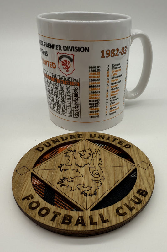 'Official Dundee United FC Tartan' Coaster - Club Crest