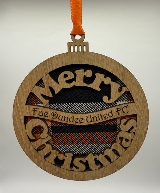 'Official Dundee United FC Tartan' Christmas Decoration - DUFC Bauble