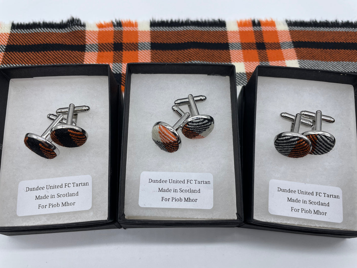 Dundee United FC Official Tartan Cufflinks
