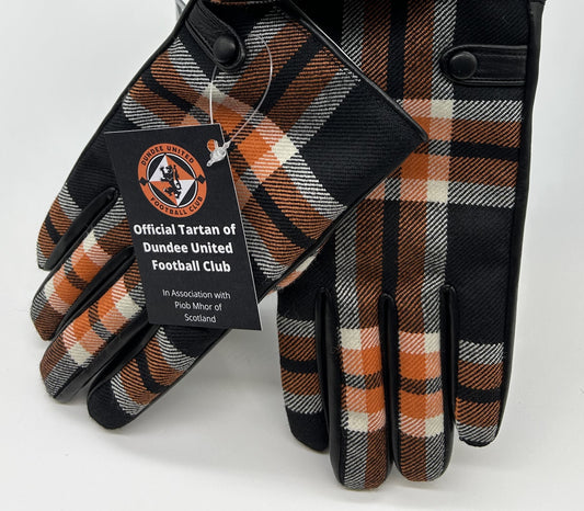 Gents Official Dundee United FC Tartan Gloves