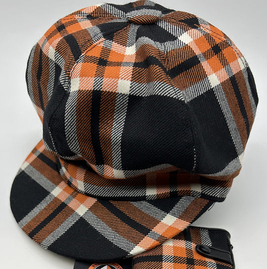 Ladies Official Dundee United FC Tartan Baker Boy Hat