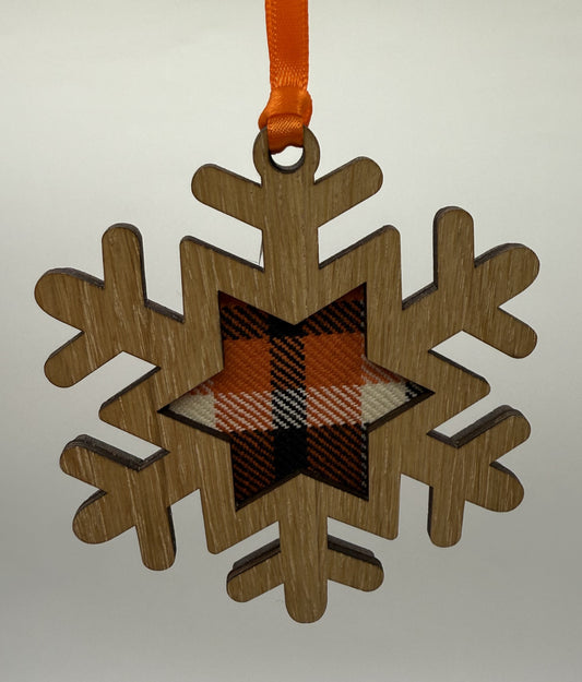 'Official Dundee United FC Tartan' Christmas Decoration - DUFC Snowflake