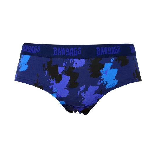 BAWBAGS WOMEN'S COTTON BLUE SCOT CAMO