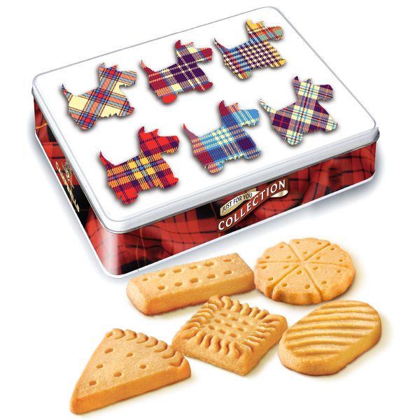 Campbells Shortbread Tartan Scottie Dogs Tin 150g