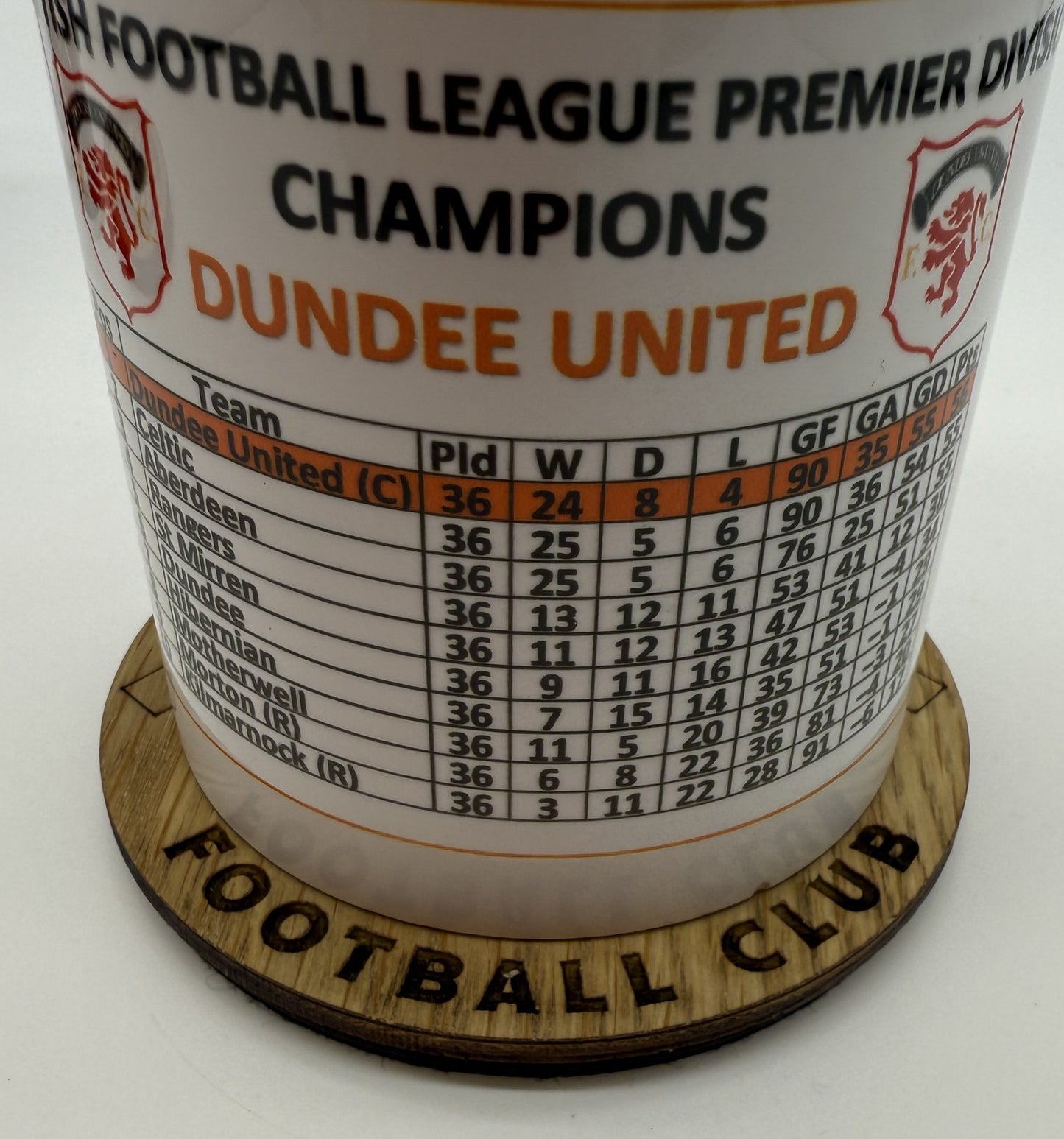 'Official Dundee United FC Tartan' Coaster - Club Crest