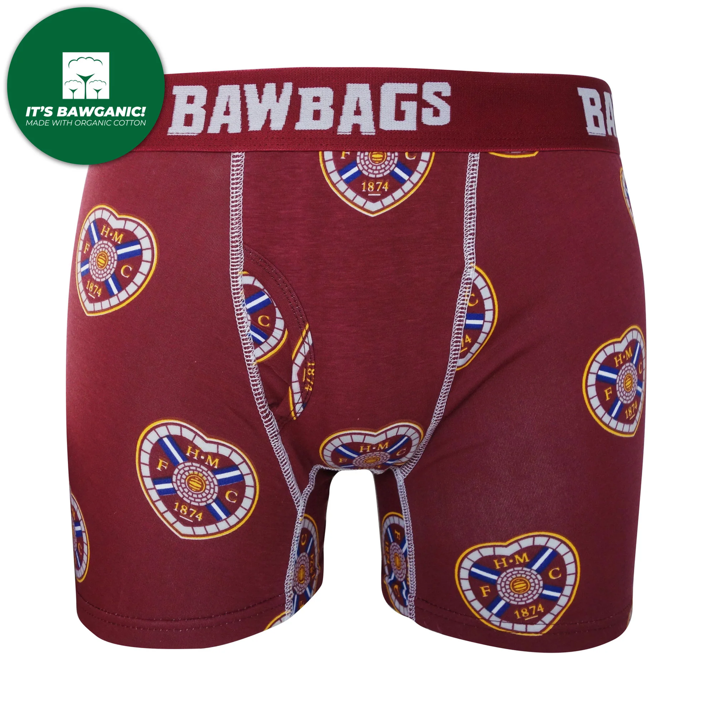 BAWBAGS HEART OF MIDLOTHIAN FC COTTON BOXERS