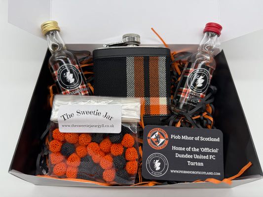 Dundee United FC Official Tartan Hip Flask Gift Box