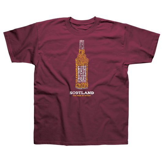 HOME OF WHISKY MAROON T-SHIRT