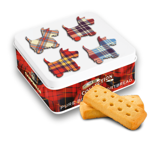 Campbells Shortbread Tartan Scottie's Tin 90g
