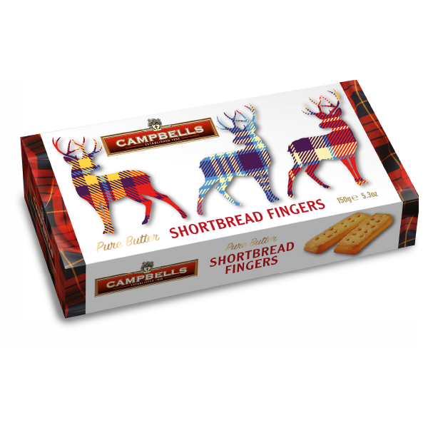 Campbells Shortbread Tartan Stag Carton 150g