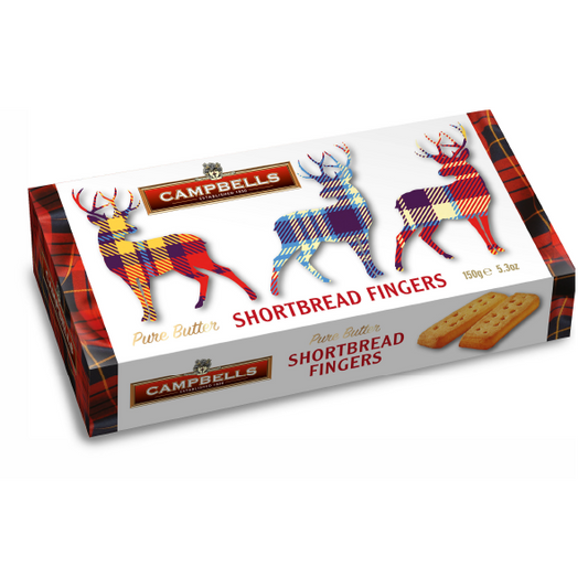Campbells Shortbread Tartan Stag Carton 150g