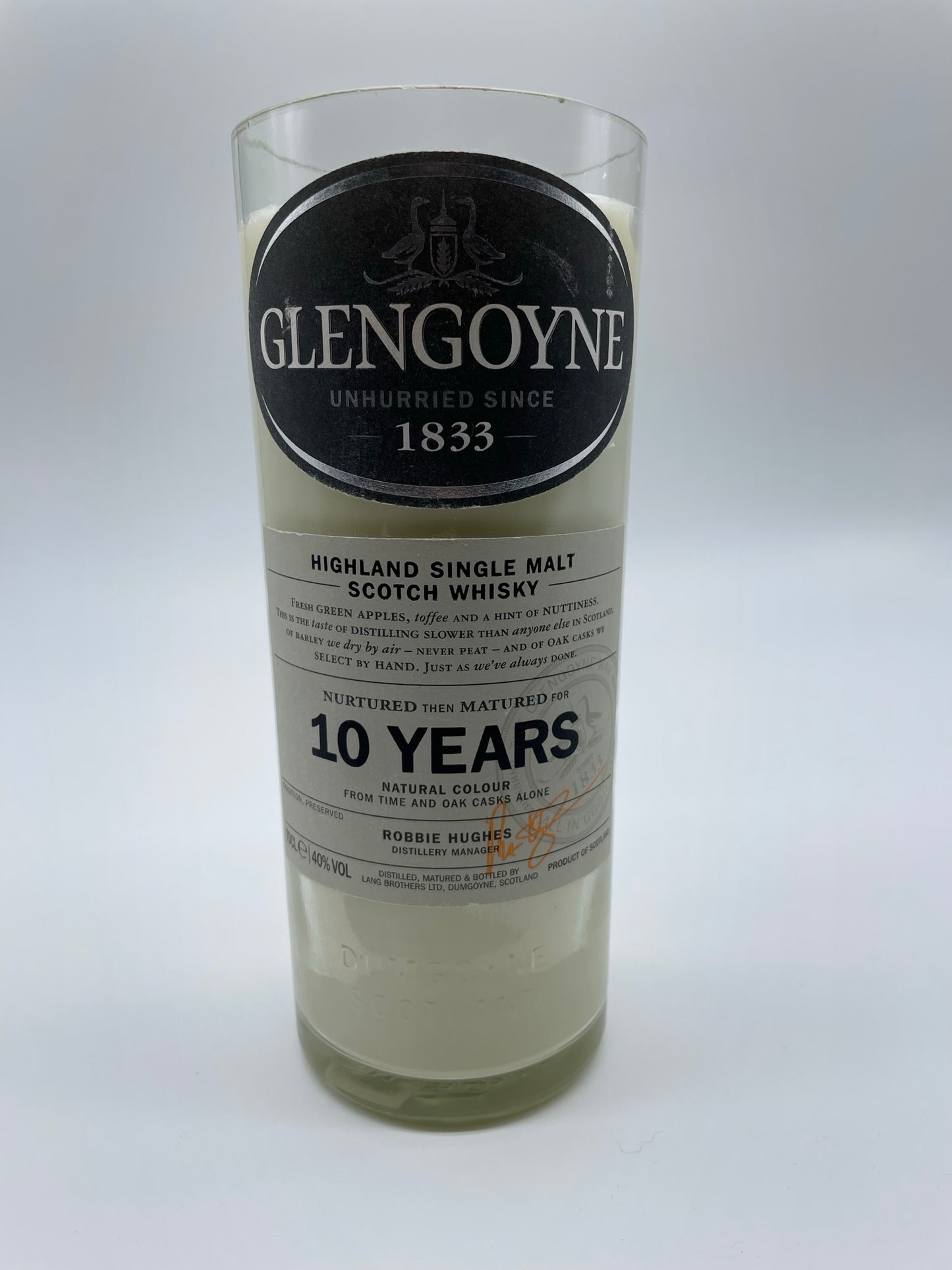 Glengoyne 10 Whisky Candle Sandalwood Vanilla
