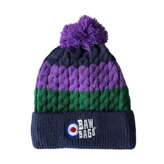 Bawbags Premium Beanie - Purple & Green - One Size Fits All